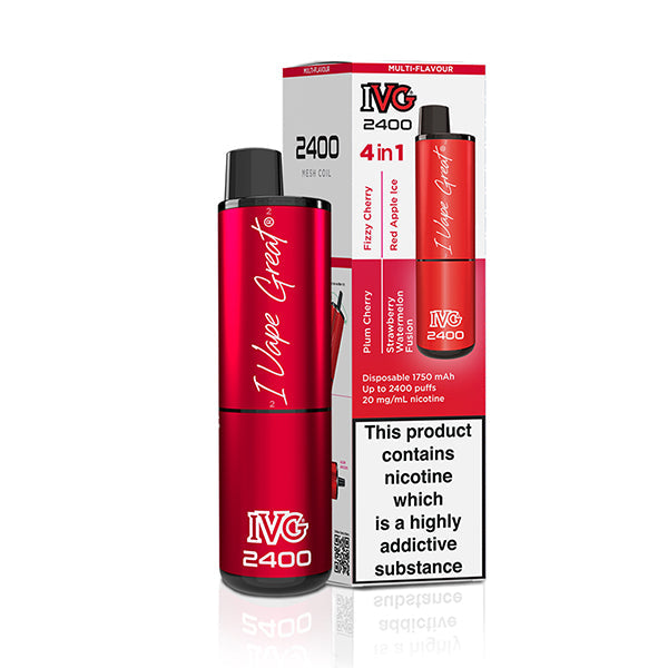 IVG 2400 Disposable Vape Device Red Edition