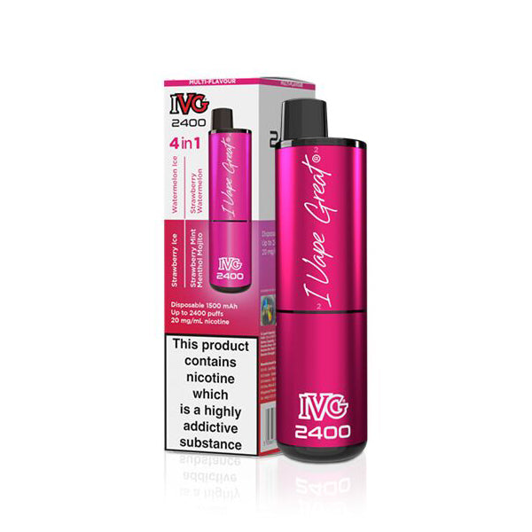 IVG 2400 Disposable Vape Device Pink Edition