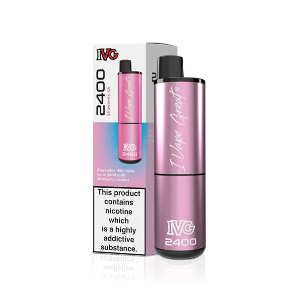 IVG 2400 Disposable Vape Device Strawberry Ice