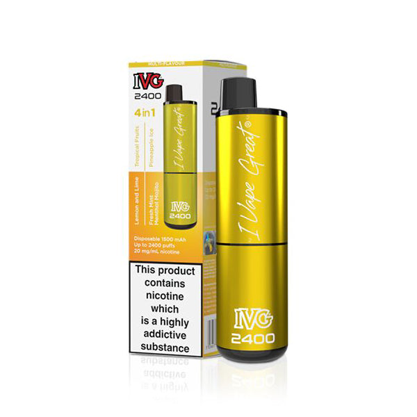IVG 2400 Disposable Vape Device Yellow Edition