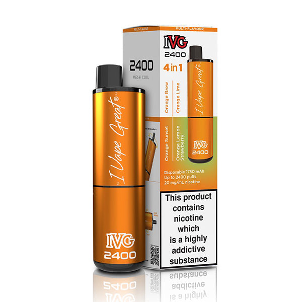 IVG 2400 Disposable Vape Device Orange Edition