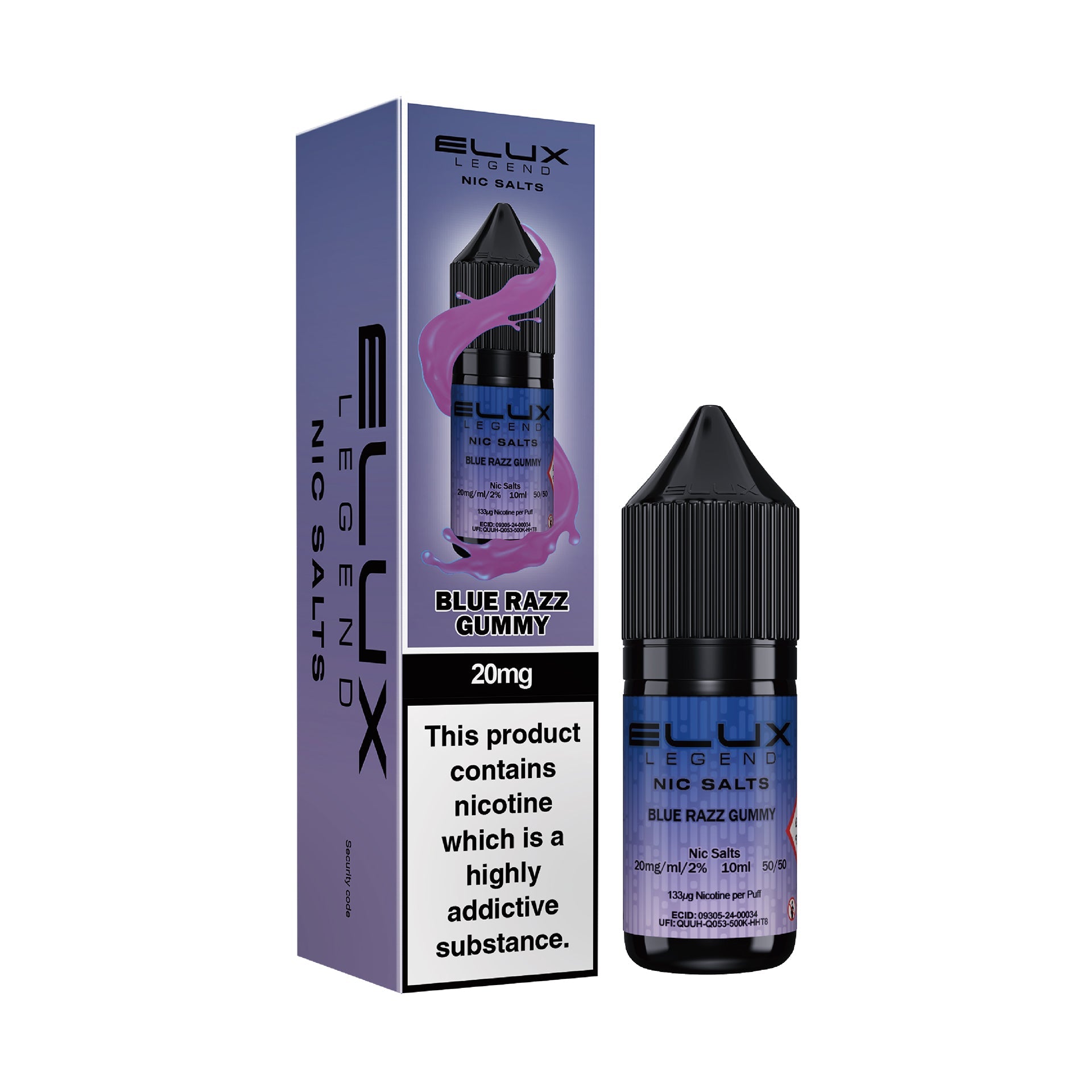 Elux Legend Salts Blue Razz Gummy 10ml Nic Salt