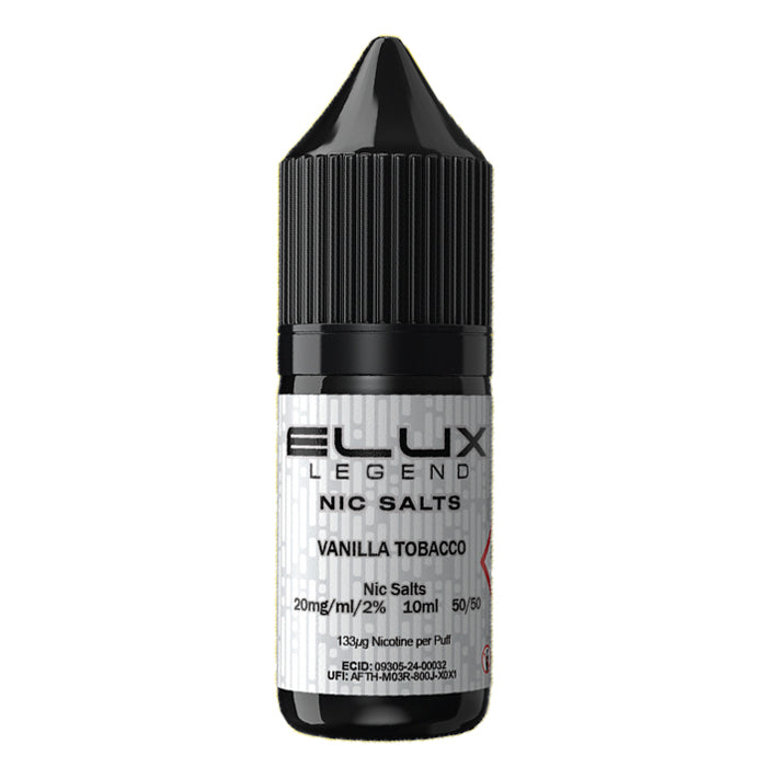 Elux Legend Salts Vanilla Tobacco 10ml Nic Salt