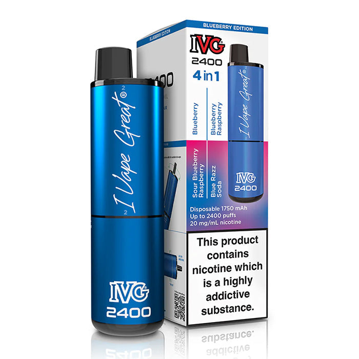 IVG 2400 Disposable Vape Device Blueberry Edition