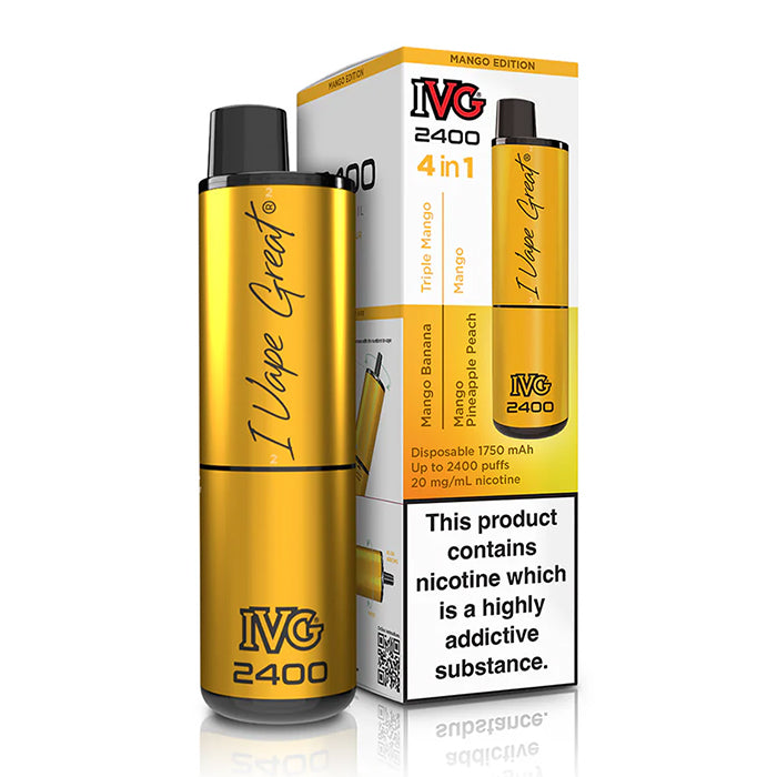 IVG 2400 Disposable Vape Device Mango Edition