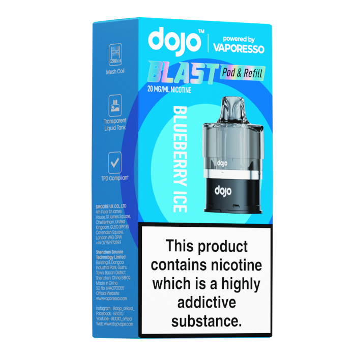 Vaporesso Dojo Blast 6000 Prefilled Pods Blueberry Ice