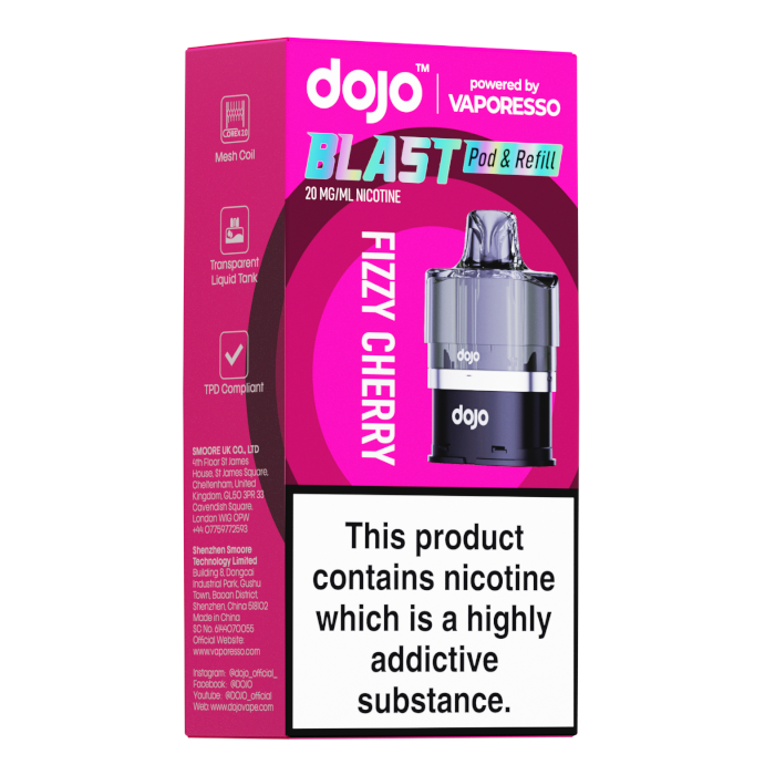 Vaporesso Dojo Blast 6000 Prefilled Pods Fizzy Cherry