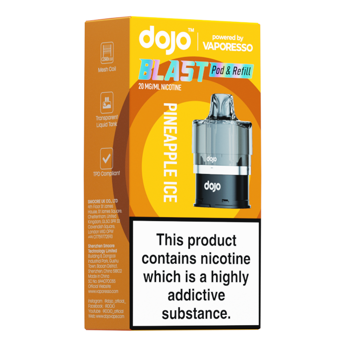 Vaporesso Dojo Blast 6000 Prefilled Pods Pineapple Ice