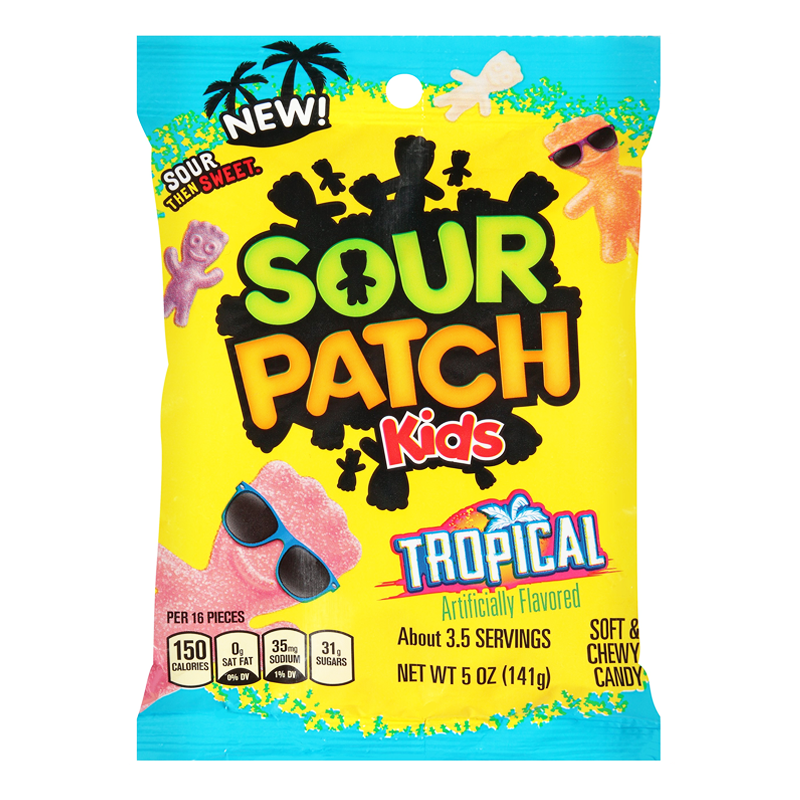 Sour Patch Kids Tropical 5oz PEG BAG